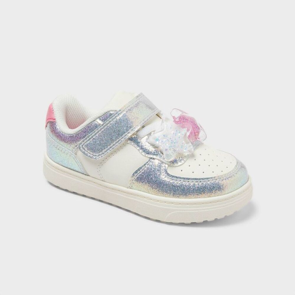 Cat & Jack - Toddler Jaid Court Sneakers - Cat & Jack Silver 12 Silver